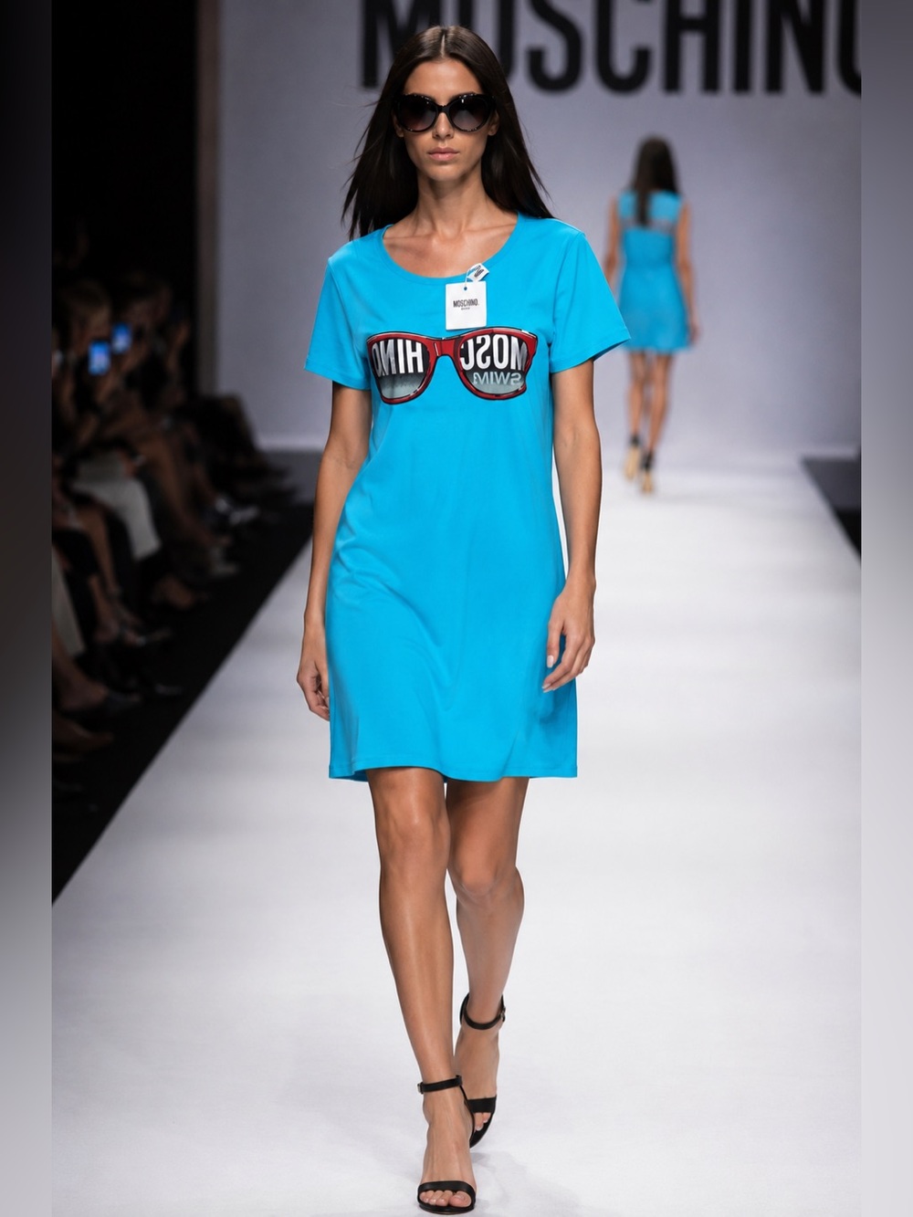 Moschino turquoise sunglasses summer dress